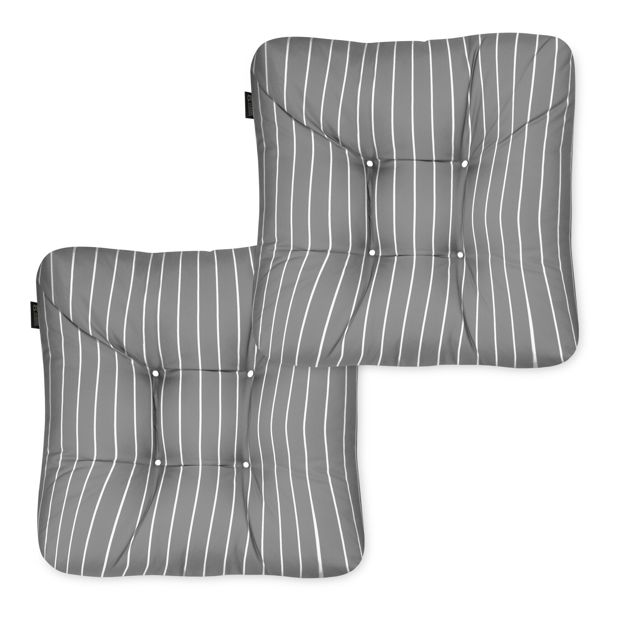 Classic Accessories Patio Seat Cushion — 19in. Width, Moon Mist Stripe, 2 Pack, Model# 62-259-011002-2PK